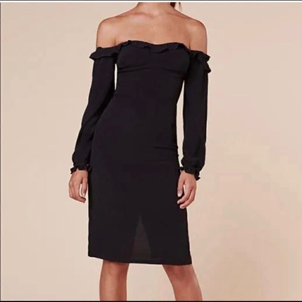 Reformation Prue Dress Black